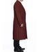 Mens Full Length Ankle length Top Coat / Wool Dress Burgundy Overcoat