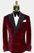Double Breasted Tuxedo - Velvet Tuxedo Dinner Jacket In Black - Navy - Emerald Green - Burgundy