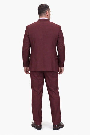Burgundy Vintage Style Wool Suit