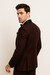 Mens One Button Shawl Lapel Suit Burgundy
