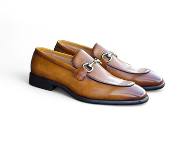 Burnished Calfskin Horsebit Loafer