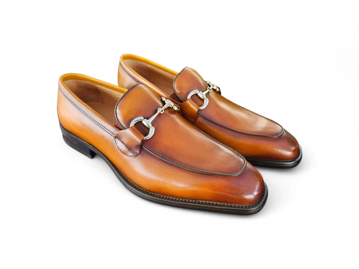 Burnished Calfskin Horsebit Loafer - Image 14