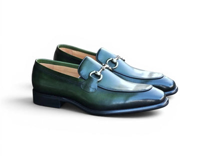 Carrucci Burnished Calfskin Horsebit Loafer - Luxury Italian Style