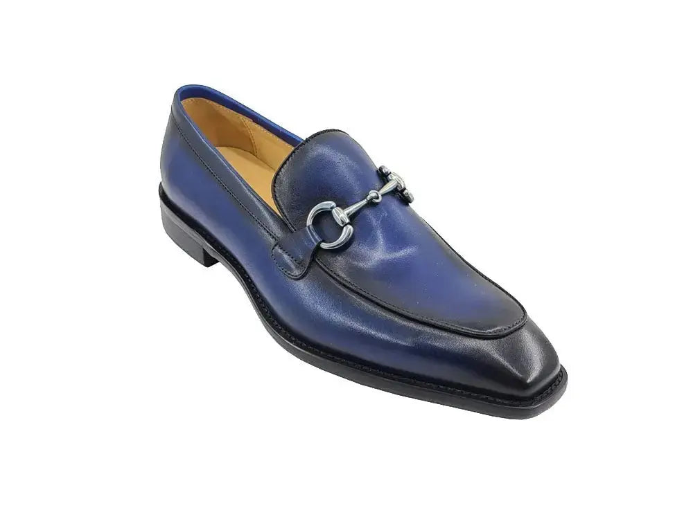 Carrucci Burnished Calfskin Horsebit Loafer - Luxury Italian Style