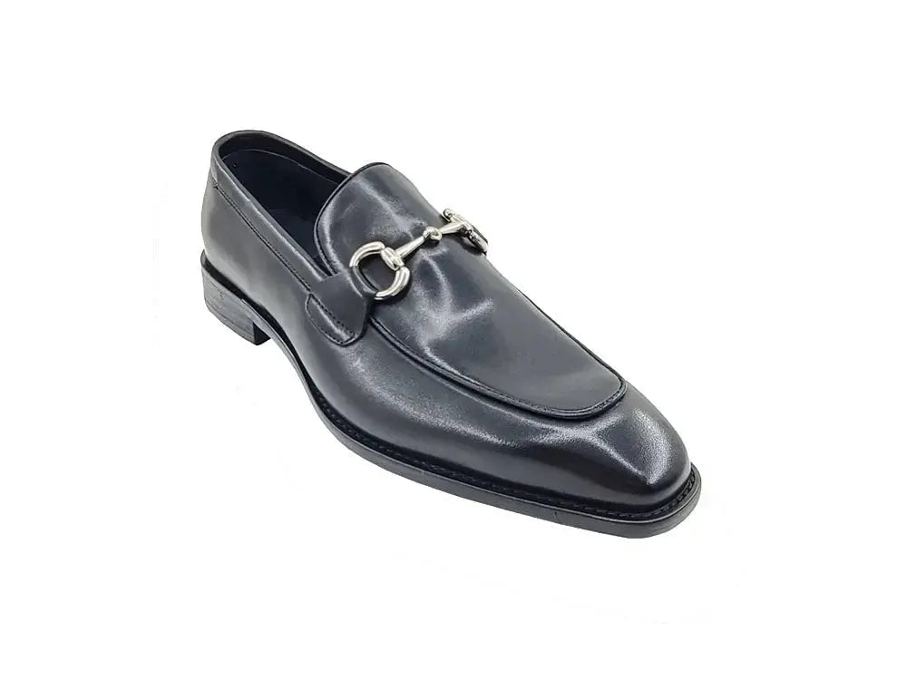 Carrucci Burnished Calfskin Horsebit Loafer - Luxury Italian Style