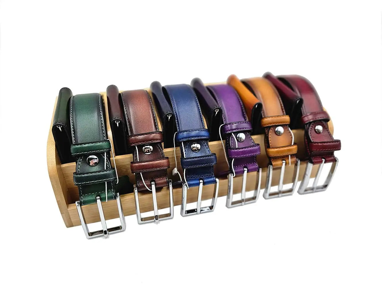 Burnished Calfskin Leather Belt - Image 4