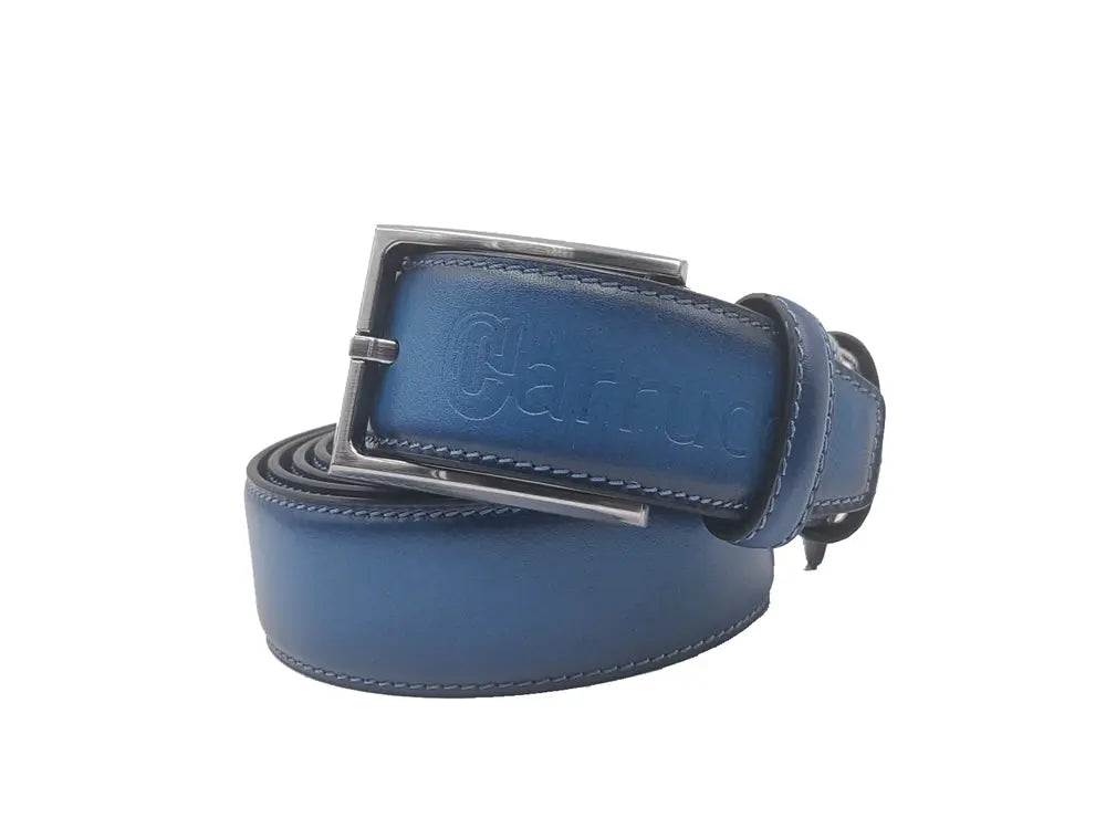 Burnished Calfskin Leather Belt - Image 5