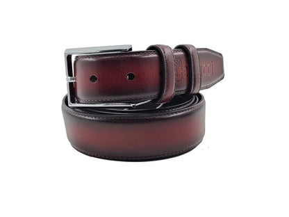 Burnished Calfskin Leather Belt - Image 6