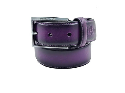Burnished Calfskin Leather Belt - Image 8