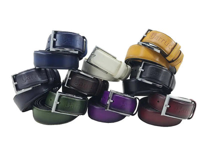 Burnished Calfskin Leather Belt - Image 14