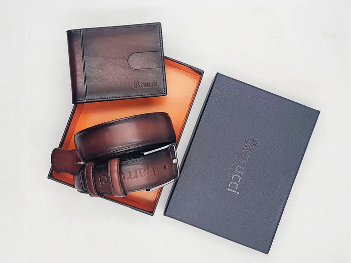 Burnished Calfskin Leather Belt - Image 3