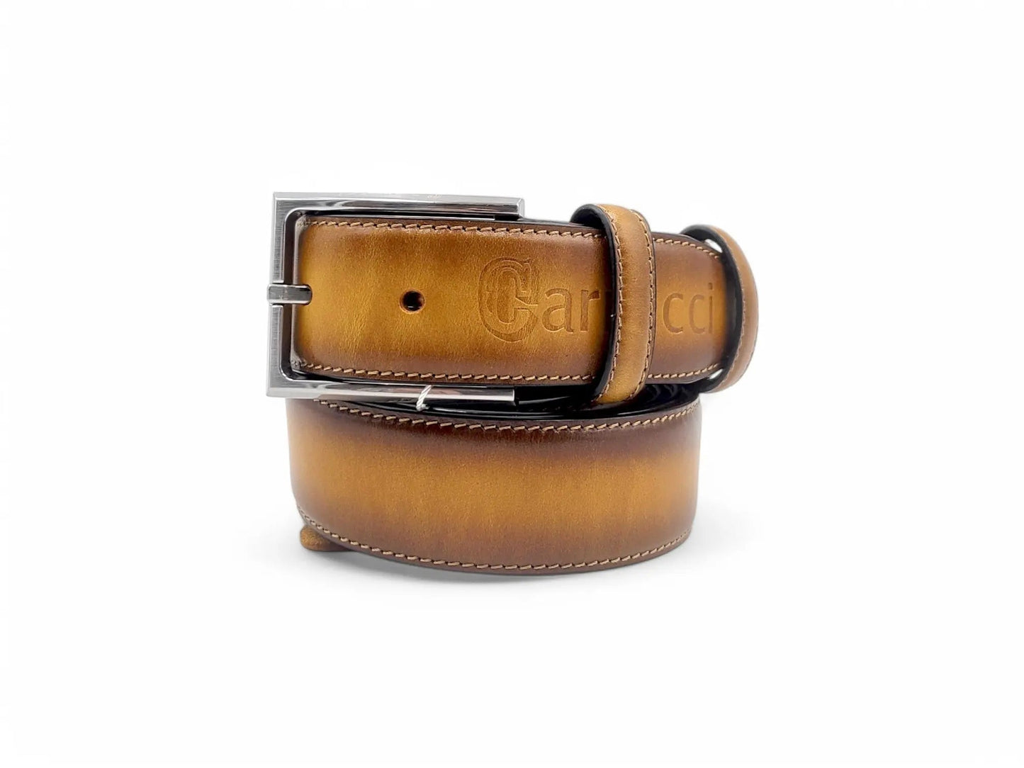 Burnished Calfskin Leather Belt - Image 13