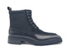 Carrucci Lace-up Boot with Side Zipper