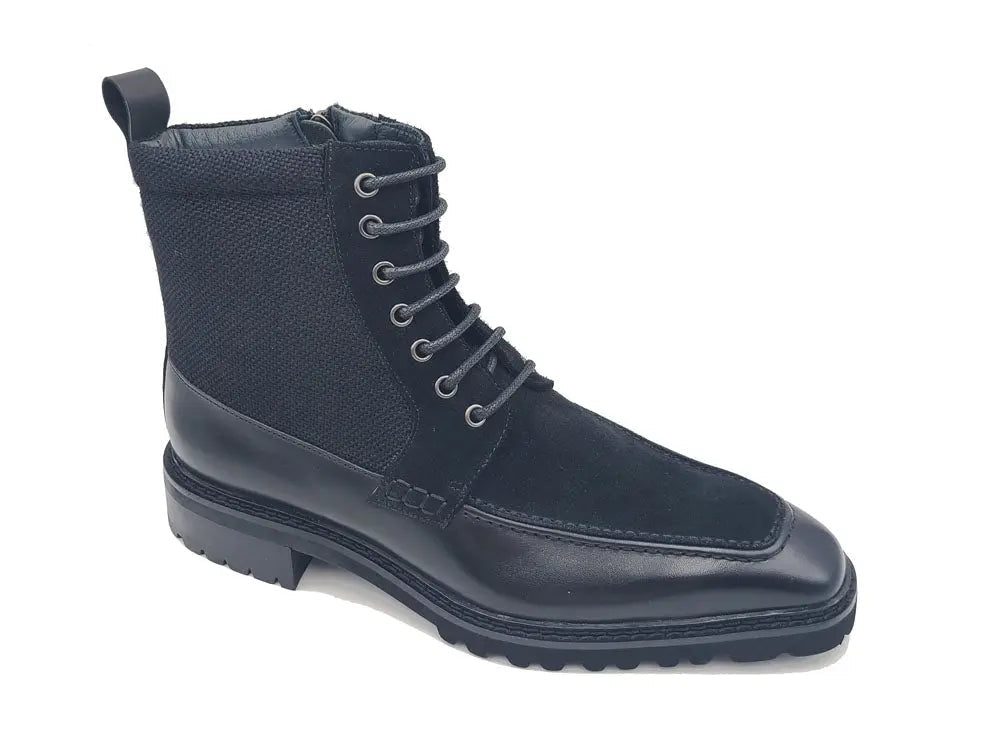 Burnished Calfskin & Suede Slip-On Boot - Image 4