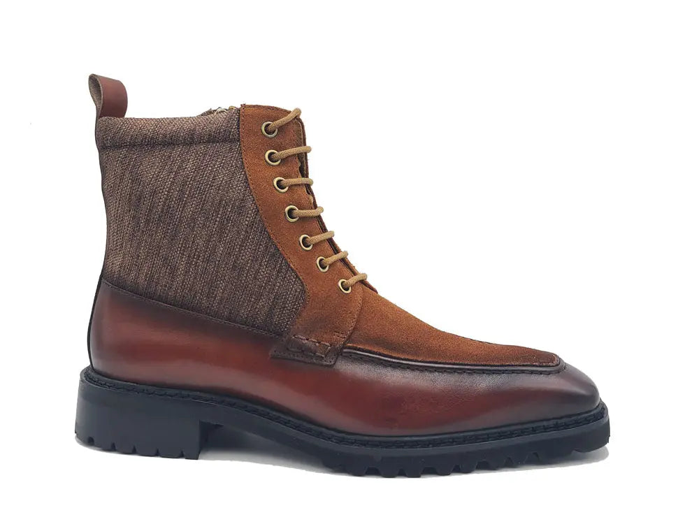 Burnished Calfskin & Suede Slip-On Boot - Image 6
