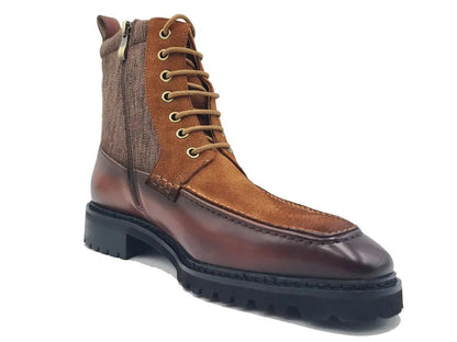 Burnished Calfskin & Suede Slip-On Boot - Image 7