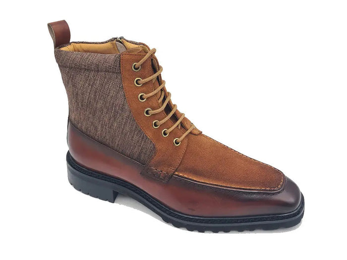 Burnished Calfskin & Suede Slip-On Boot - Image 8