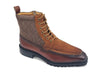 Carrucci Lace-up Boot with Side Zipper