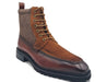 Carrucci Lace-up Boot with Side Zipper