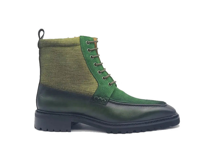 Burnished Calfskin & Suede Slip-On Boot - Image 14
