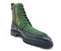 Carrucci Lace-up Boot with Side Zipper