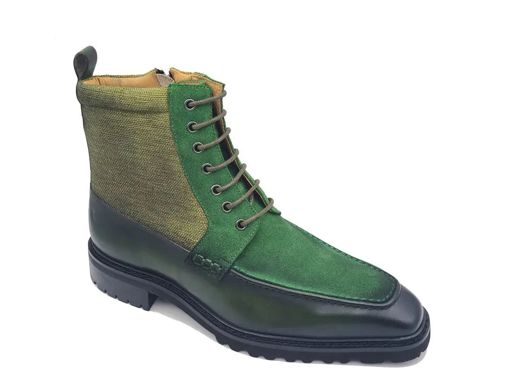 Burnished Calfskin & Suede Slip-On Boot - Image 16