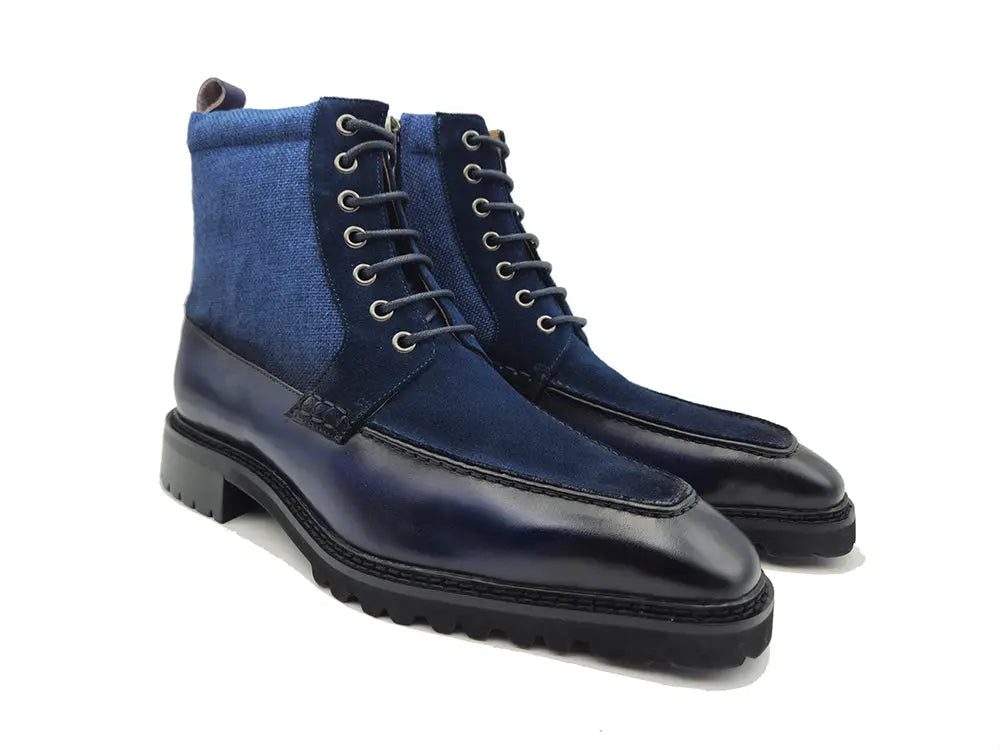 Burnished Calfskin & Suede Slip-On Boot - Image 19