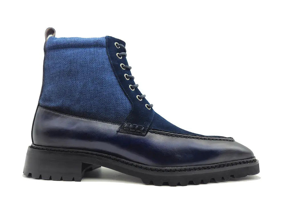 Burnished Calfskin & Suede Slip-On Boot - Image 20