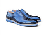 Carrucci Burnished Leather Cap Toe Oxford Shoes