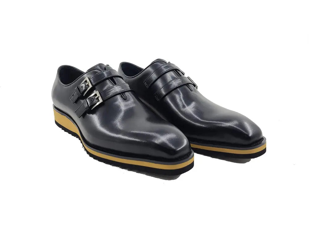 Burnished Double Monk Whole Cut Shoe - Image 2