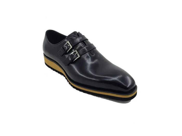 Burnished Double Monk Whole Cut Shoe - Image 4