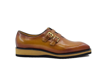 Burnished Double Monk Whole Cut Shoe - Image 7
