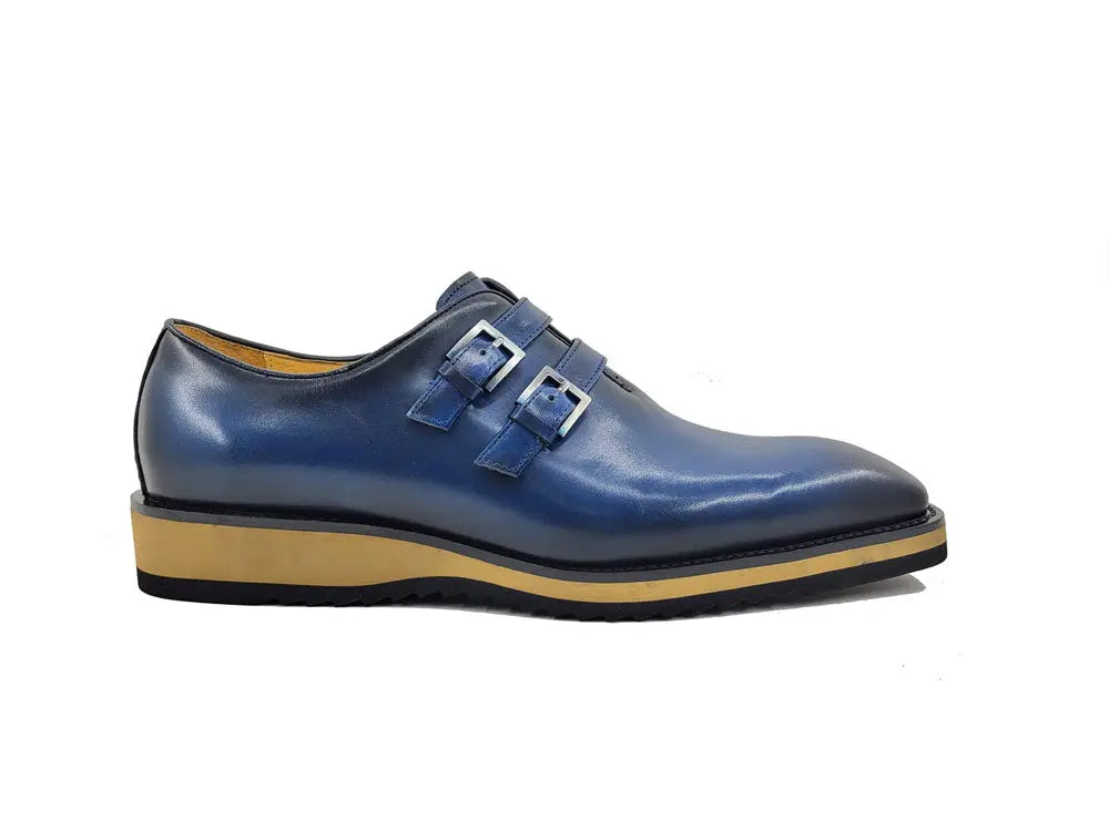 Burnished Double Monk Whole Cut Shoe - Image 12