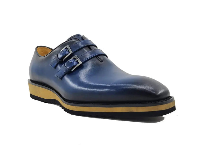 Burnished Double Monk Whole Cut Shoe - Image 15