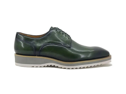 Burnished Lace-up Leather Derby - Image 11
