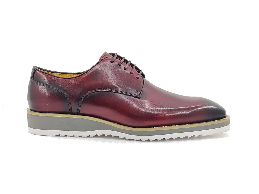 Burnished Lace-up Leather Derby - Image 14