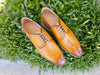 Carrucci Burnished Lace-up Leather Derby
