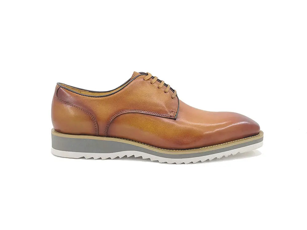 Burnished Lace-up Leather Derby - Image 4