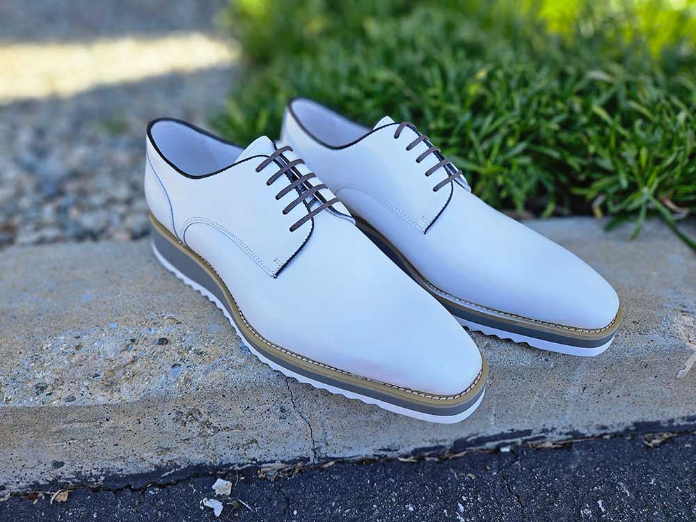 Burnished Lace-up Leather Derby - Image 7