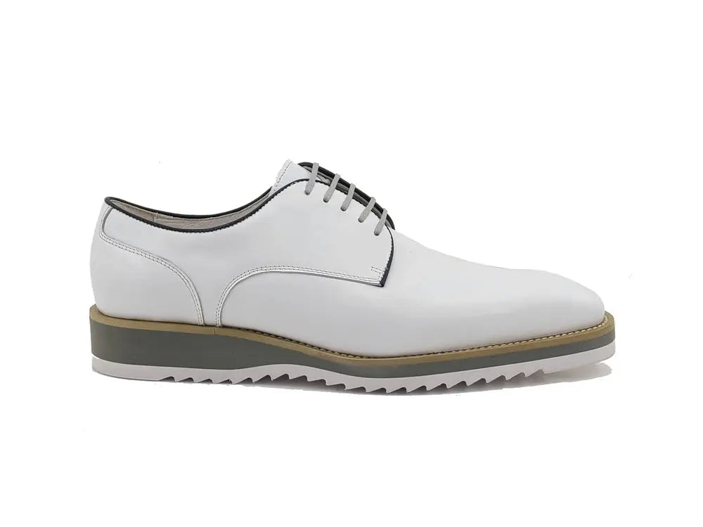Burnished Lace-up Leather Derby - Image 9