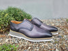 Carrucci Burnished Lace-up Leather Derby
