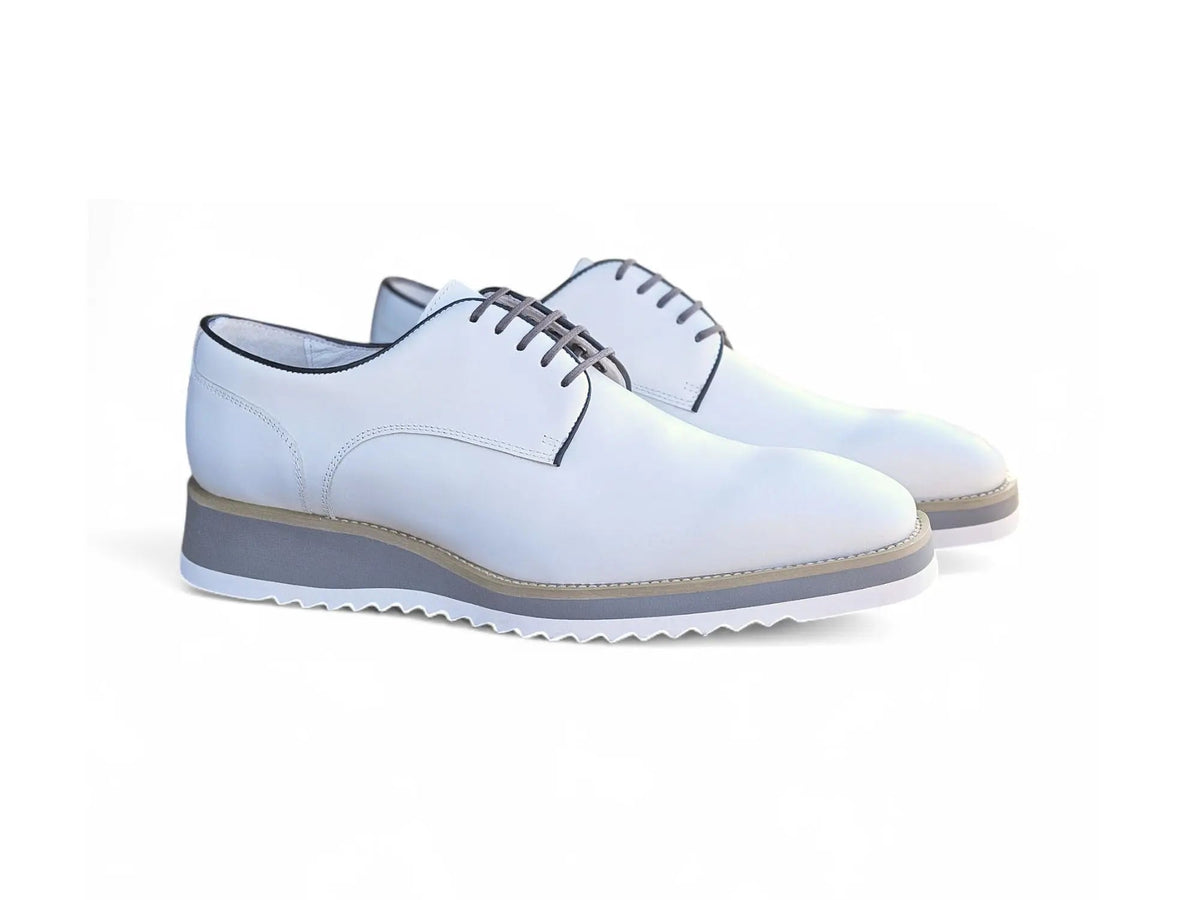 Burnished Lace-up Leather Derby - Image 6