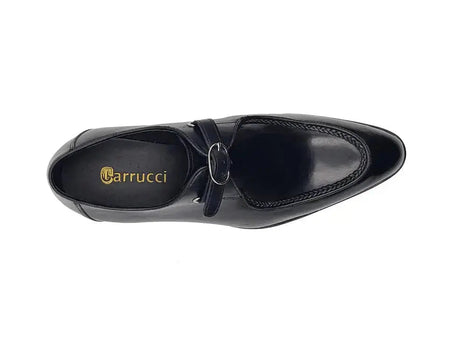 Carrucci Burnished Leather Moc Toe Single Monk Loafer