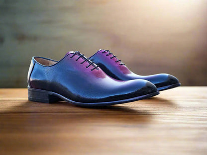 Carrucci Burnished Two-Tone Leather Wholecut Oxford