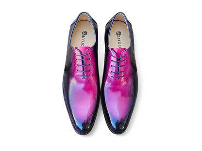 Carrucci Burnished Two-Tone Leather Wholecut Oxford