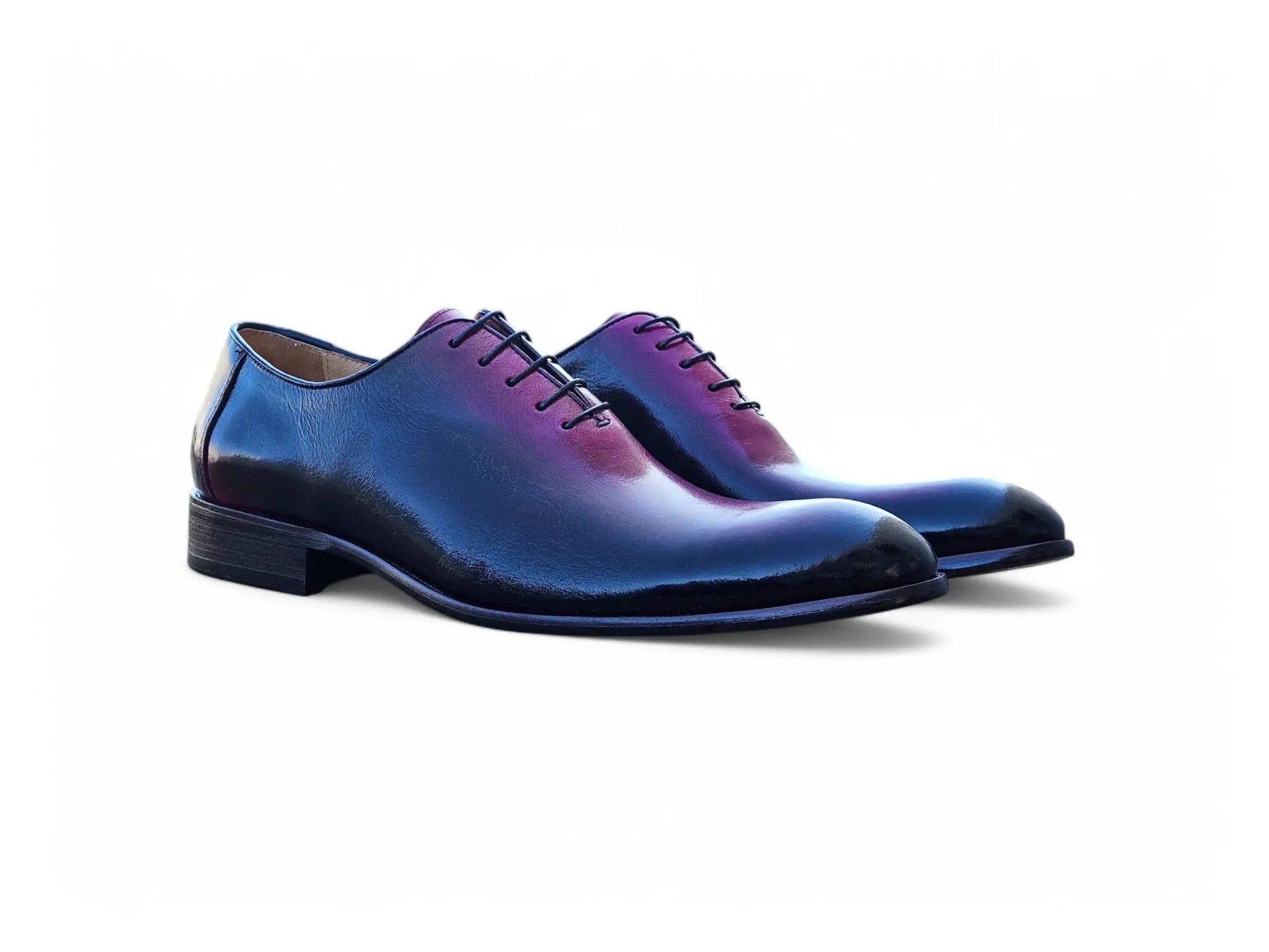 Carrucci Burnished Two-Tone Leather Wholecut Oxford