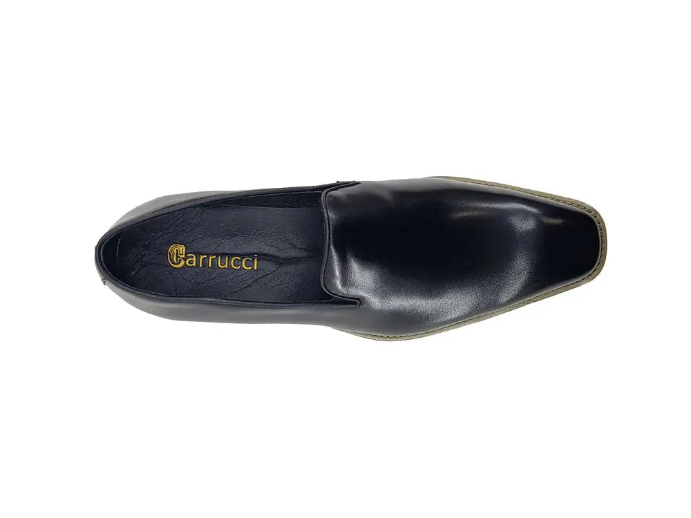 Carrucci Burnished Leather Wholecut Loafer - Lightweight Sole
