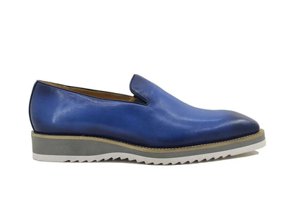 Carrucci Burnished Leather Wholecut Loafer - Lightweight Sole