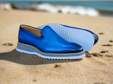 Carrucci Burnished Wholecut Loafer with Lightweight Sole