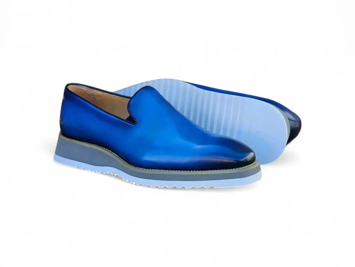 Carrucci Burnished Leather Wholecut Loafer - Lightweight Sole